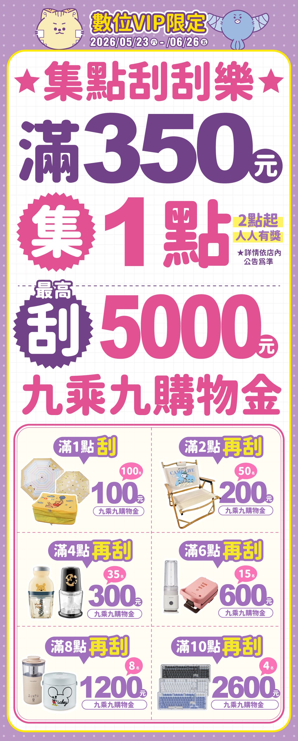 【數位VIP限定】集點刮刮樂．2點起人人有獎